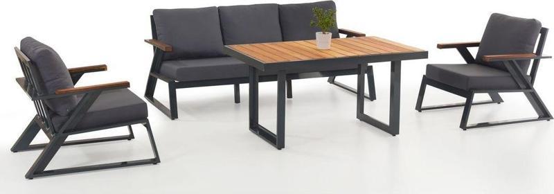 Tofıno Bahçe Balkon Oturma Grubu 3+1+1+Yüksek Sehpa