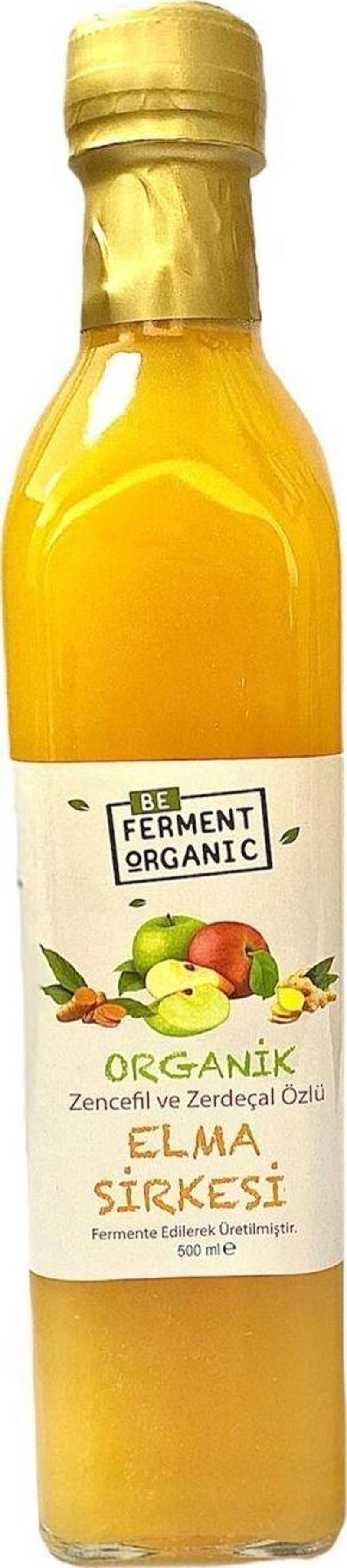Organik Elma Sirkesi *Zerdeçal Ve Zencefil Özlü* 500 Ml.