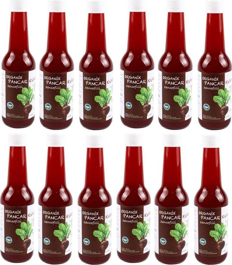 Organik Zencefilli Pancar Kvass 250 Ml * 12 Adet