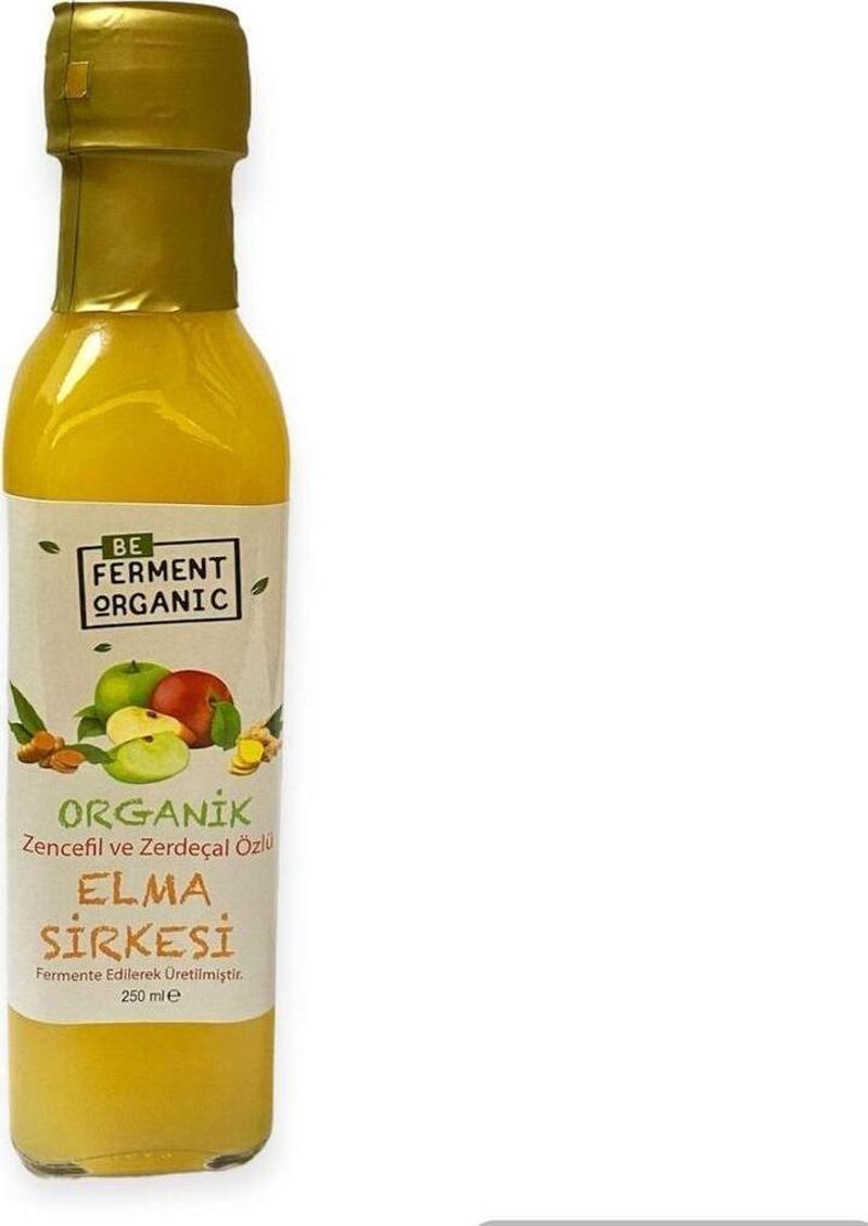 Organik Zerdeçal Ve Zencefil Özlü Elma Sirkesi (250 Ml )