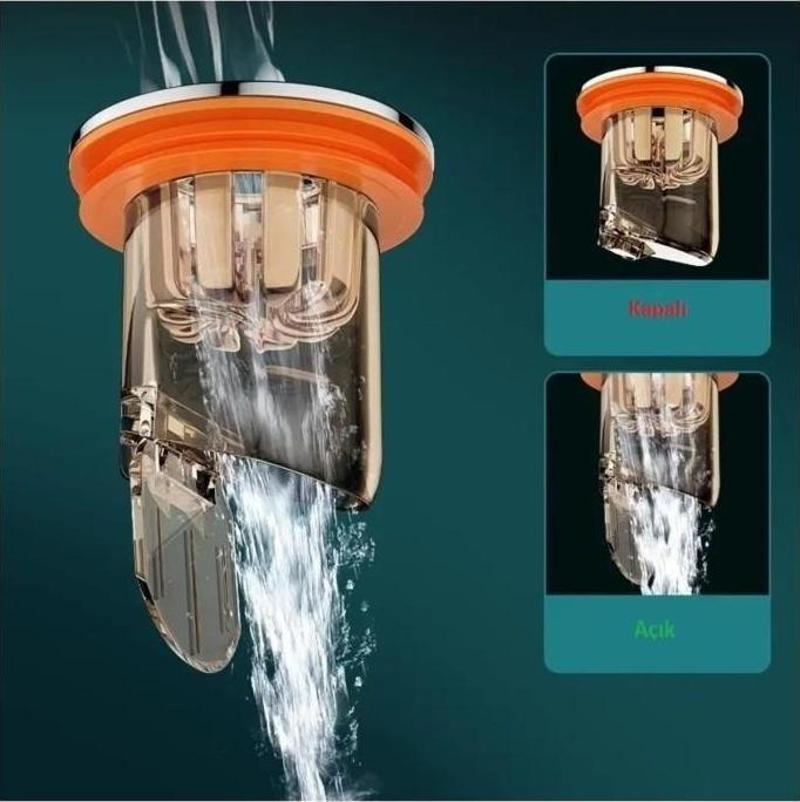 Mutfak Lavabo Süzgeci Çek Valfli Lavabo Koku Önleyici Gider Böcek Geçirmez Evye Tahliye Süzgeci