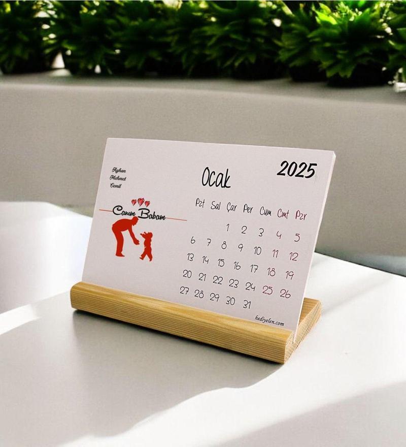 2025 Babalar Günü Hediyesi Masa Takvimi