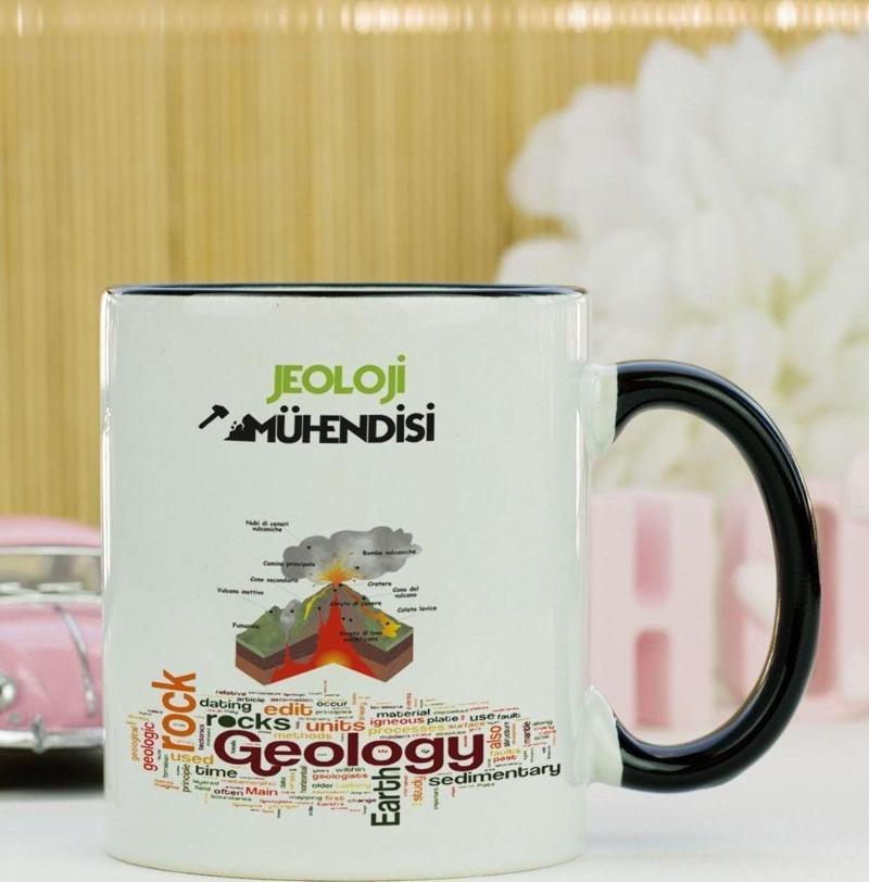 Jeoloji Mühendisi Kupa Bardak Siyah