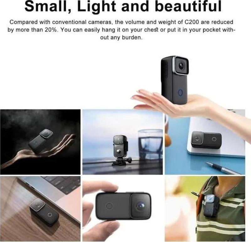 C200Pro Su Geçirmez Mini Aksiyon Kamerası C200