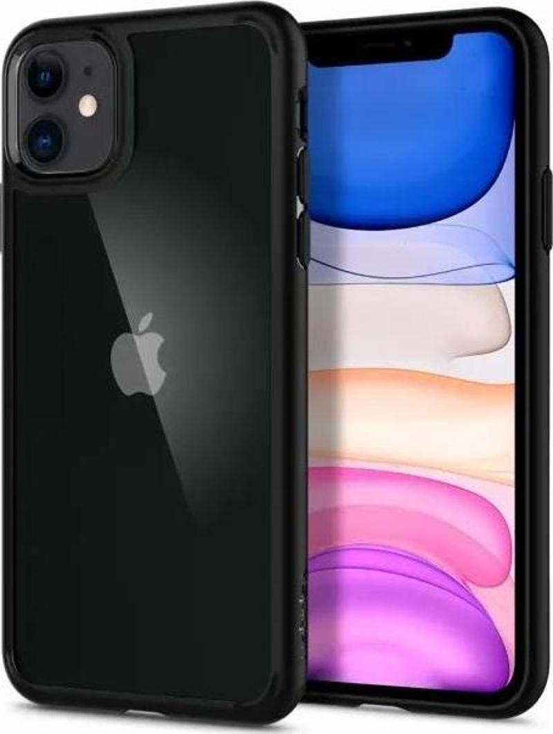 Ultra Hybrid Apple iPhone 11 Kılıf Matte Black Ultra Hybrid