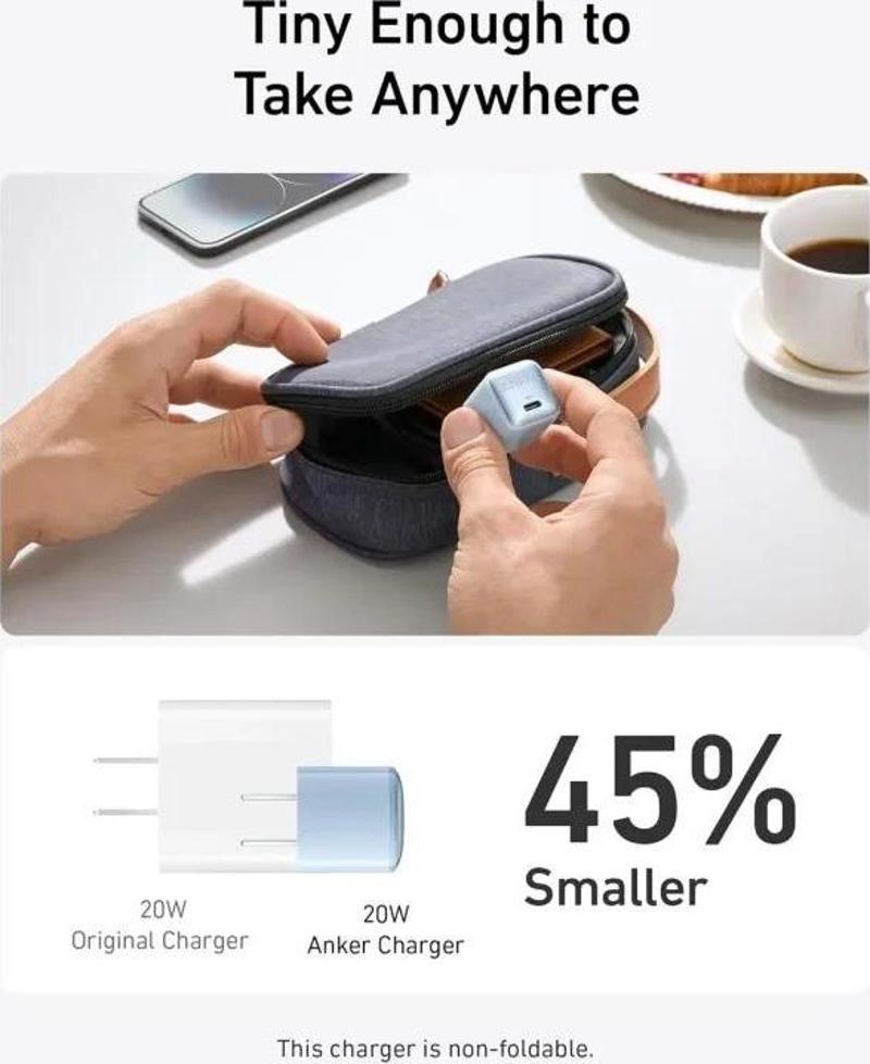 511 USB C Şarj Bloğu 20W (Nano Pro) Black
