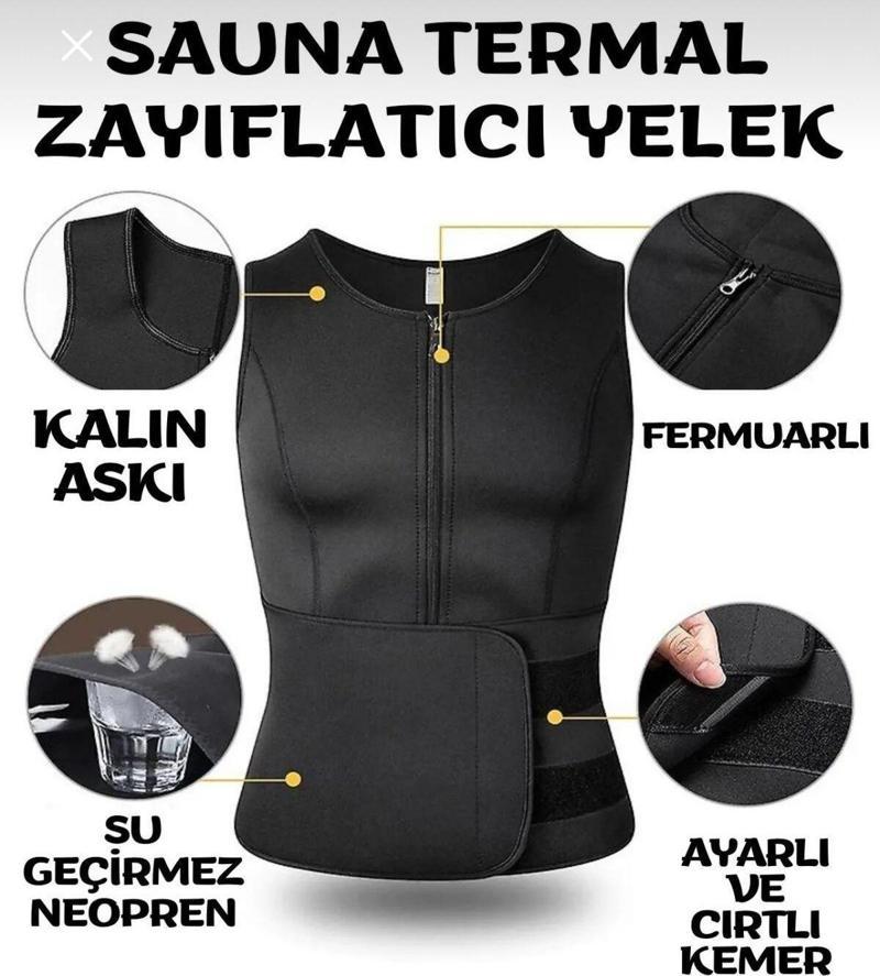 Zayıflama Yeleği Spor Korsesi Vücut Şekillendirici Terleme Yağ Yakma Bel Sırt Karın Bölgesel