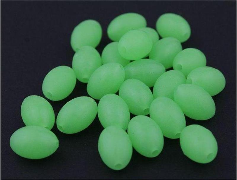 Fosfor Oval Yumuşk Boncuk Yeşil 8*12mm