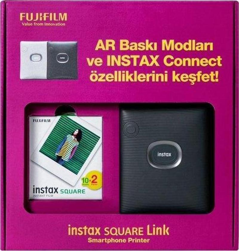 İnstax Square Link Yeşil Akıllı Telefon Yazıcısı Bundle Box