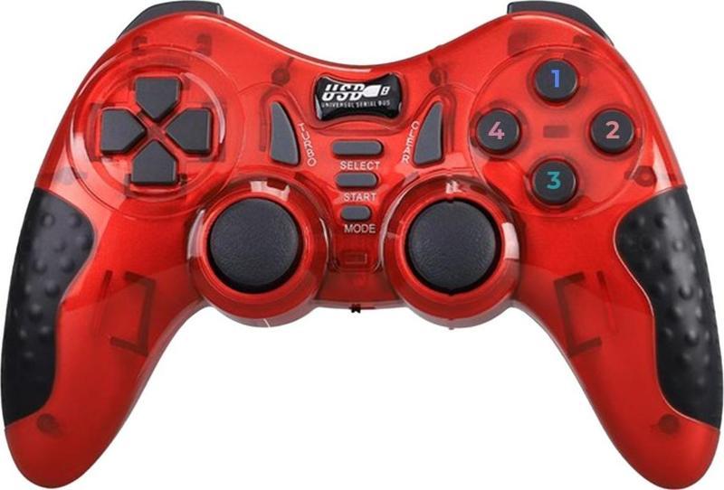 7in1 PC/PS2/PS2/PS3/PC360/TV/TVBOX/Android Cihazlar ile Uyumlu Kablosuz Gamepad Kırmızı