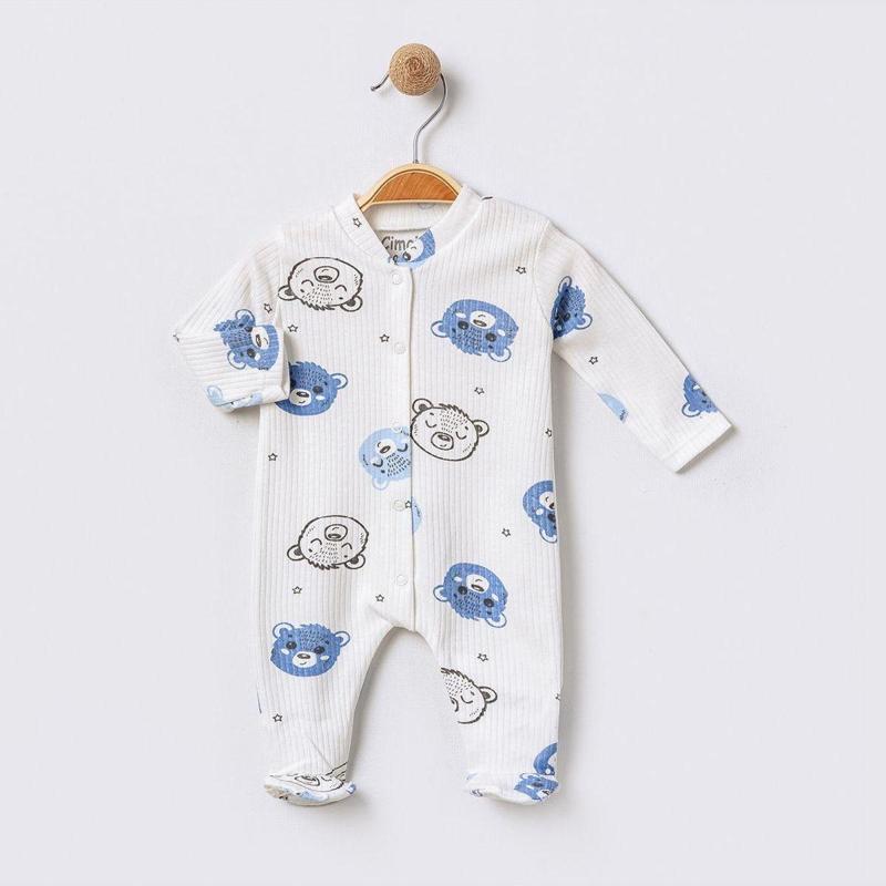 Ayıcık Bebek Tulum Mavi 3-6 Ay