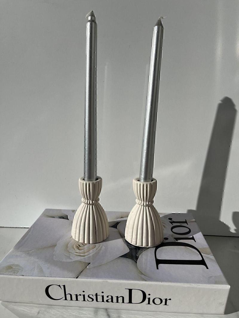 Dekoratif Şamdan Mumluk - Beyaz Mumluk - Tealight Mumluk