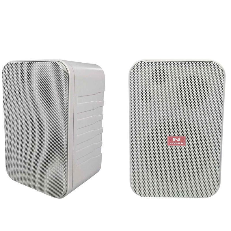 NW-4T 10 Cm Beyaz Trafolu 10 Watt Sütun Hoparlör 2 li Takım Duvar Tipi Okul Cami Konferans Salonu Hoparlörü