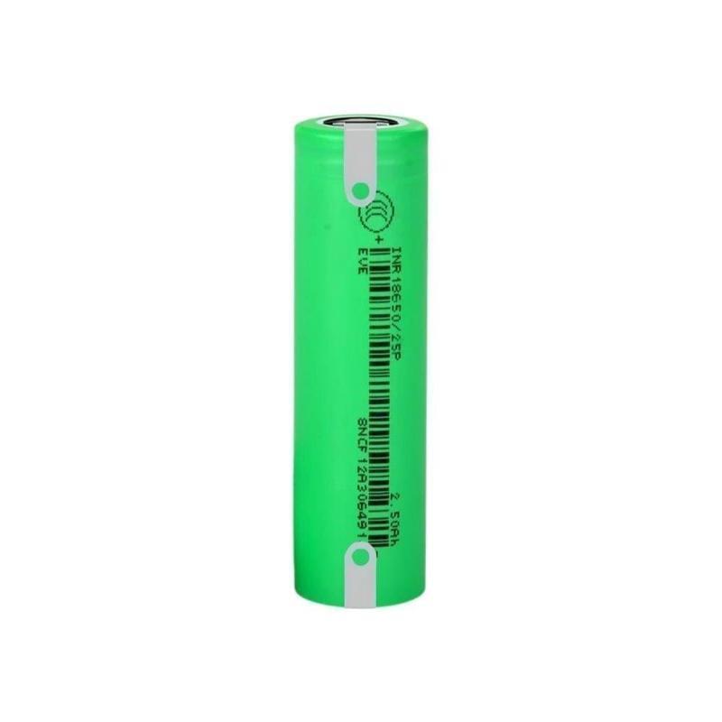 INR18650-25P - 3.7V 2500 mAh Li-ion Şarjlı Pil - 30A (+ - Pinli)