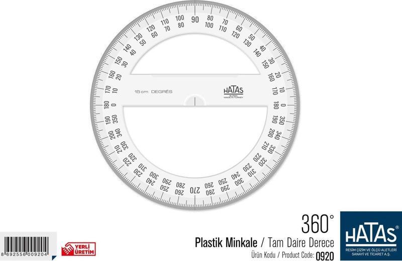 Plastik Minkale 15 cm Tam Daire Derece 360° (0920)