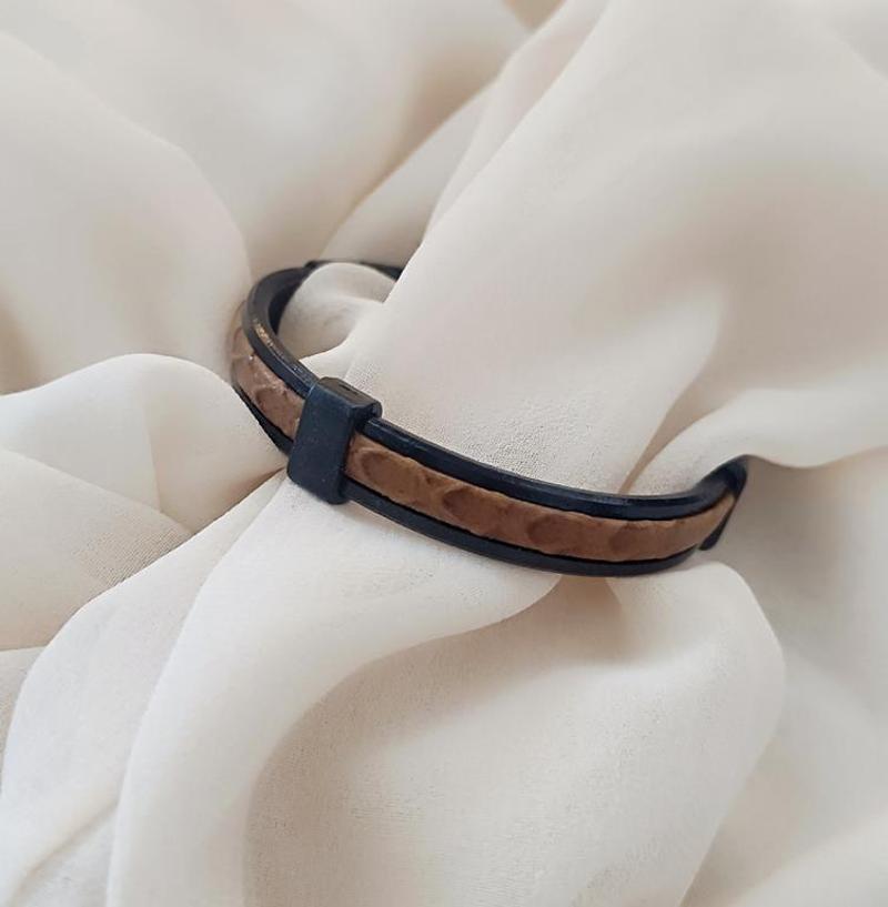 Bileklik Hakiki Deri Örgü Unisex 21 cm Bilezik Takı Aksesuar                  