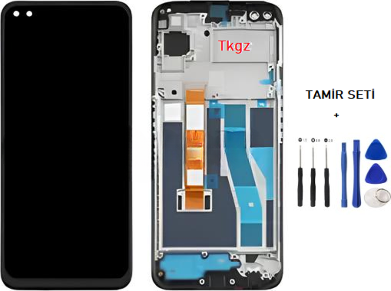Oppo Realme 6 PRO Uyumlu Lcd Ekran Dokunmatik SERVİS Orijinali ÇITALI + TAMİR SETİ