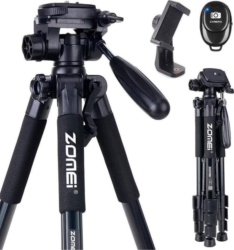 Zomei Q111 Profesyonel Alüminyum Tripod 5 KG Taşıma Kapasiteli Siyah