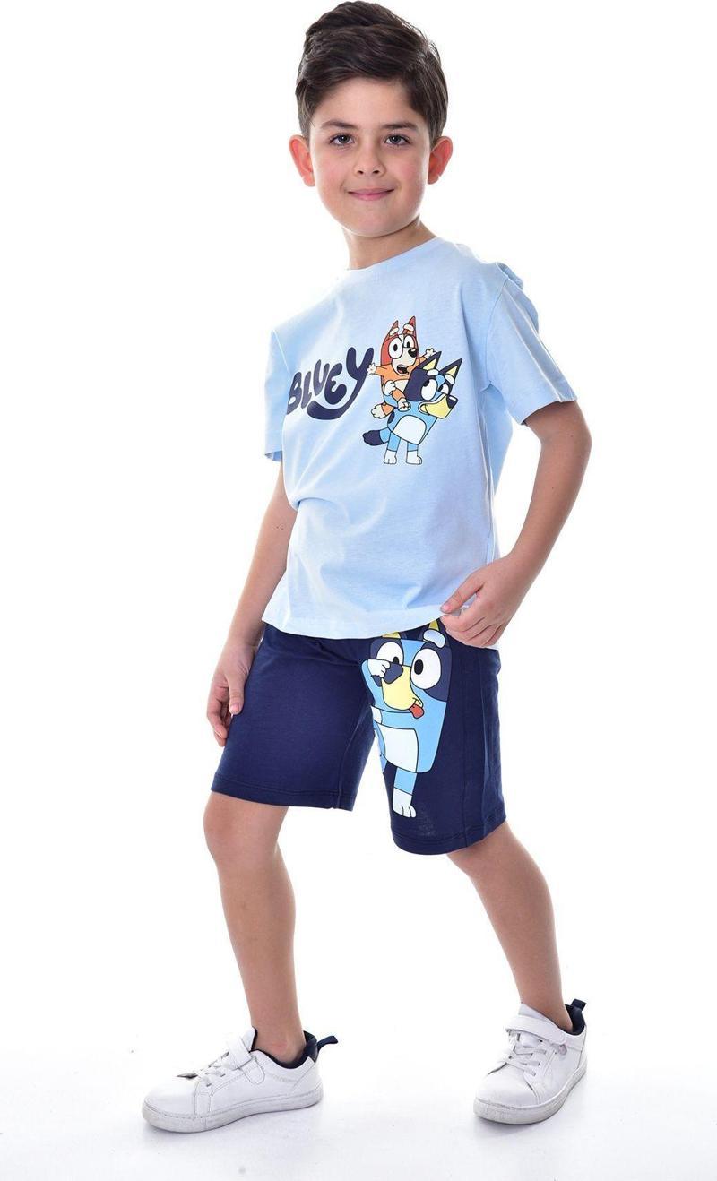 Bluey Baskılı 2'li Şort - T-Shirt Çocuk Takım