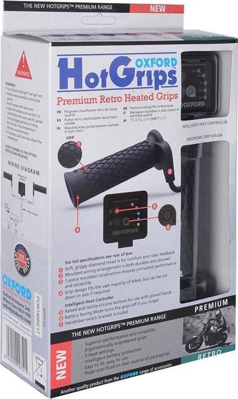 Motosiklet HotGrips Premium Retro Elcik Isitma EL693