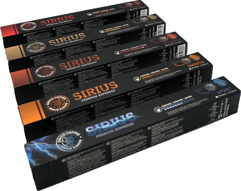 Sirius Special Kapsül 5'li Set (Lungo, Italy, Ristretto, Smooth, Sport)