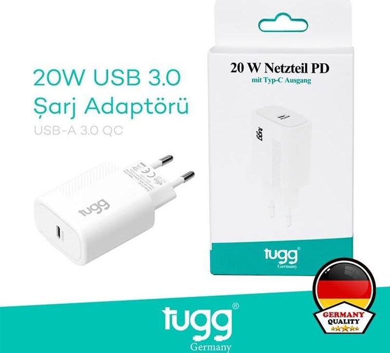 Akıllı Şarj Başlık 20W Isı ve Akım Korumalı Hızlı Sarj Type-C Girişli 104405