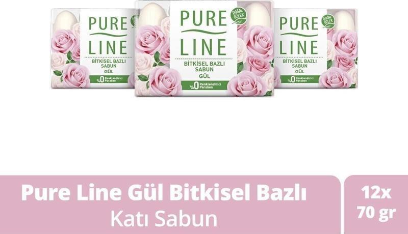 Doğal Özler Ile Bitkisel Bazlı Sabun Gül 70 Gr X12