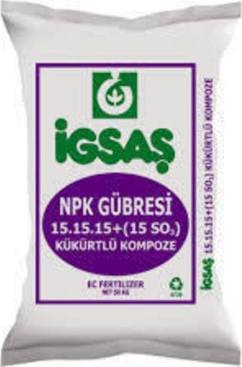15 15 15 Kükürtlü Taban Gübresi Kompoze Bitki Gübresi Toprak Altı Gübre 10 kg