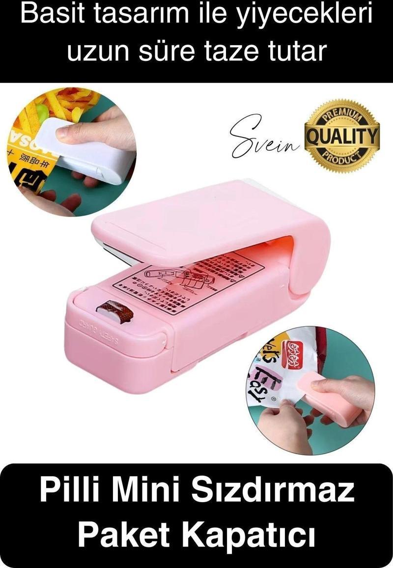 Pilli Pratik Mini Sızdırmaz Isıtmalı Poşet Ambalaj Ağzı Kapatma Makinesi Yapıştırma Taşınabilir