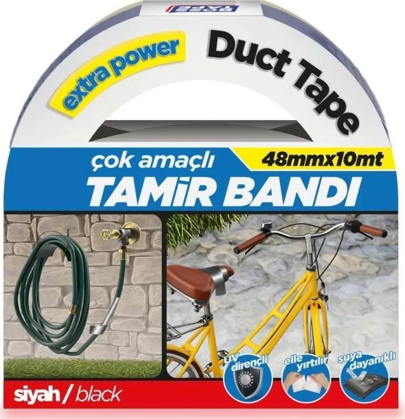 Çok Amaçlı Suya Dayanıklı Tamir Bandı 48mmx10m Siyah