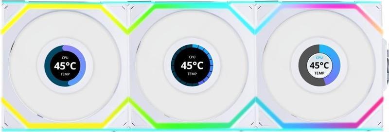 UNI FAN SL WIRELESS LCD 3x120mm Beyaz Kasa Fanı