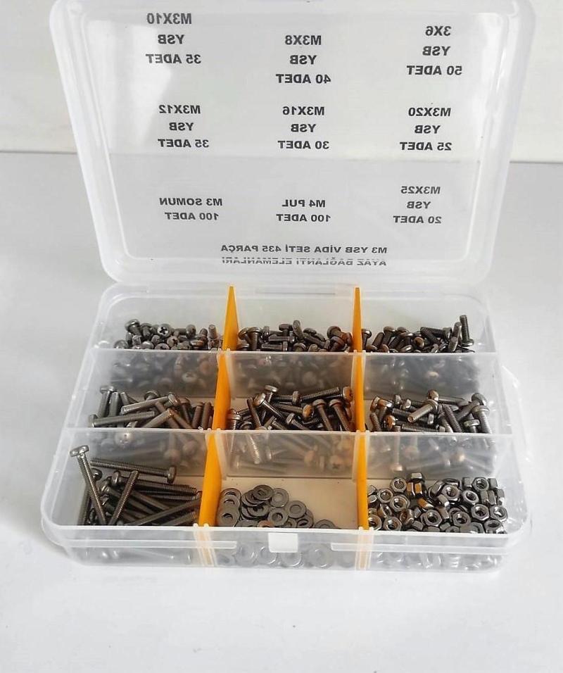 Ayaz M 3 Ysb Vida Seti Paslanmaz İnox 435 Parça A2-70 304 K