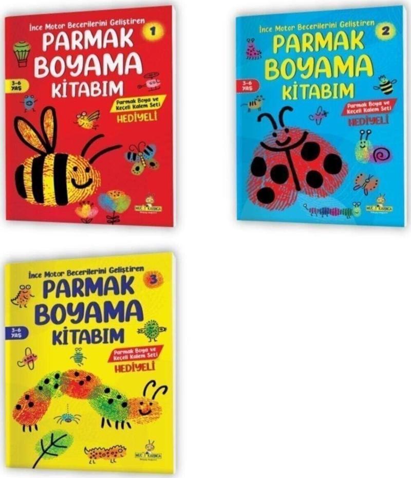 3-6 Yaş Parmak Boyama Kitabım (Parmak Boya Ve Keçeli Kalem Seti Hediyeli) - Yükselen Zeka