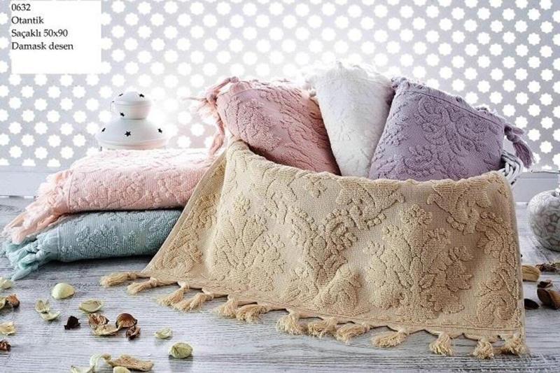 Otantik Saçaklı Bej El Havlusu - 50X90 Cm Boyutunda Şık Ve Fonksiyonel Tasarım
