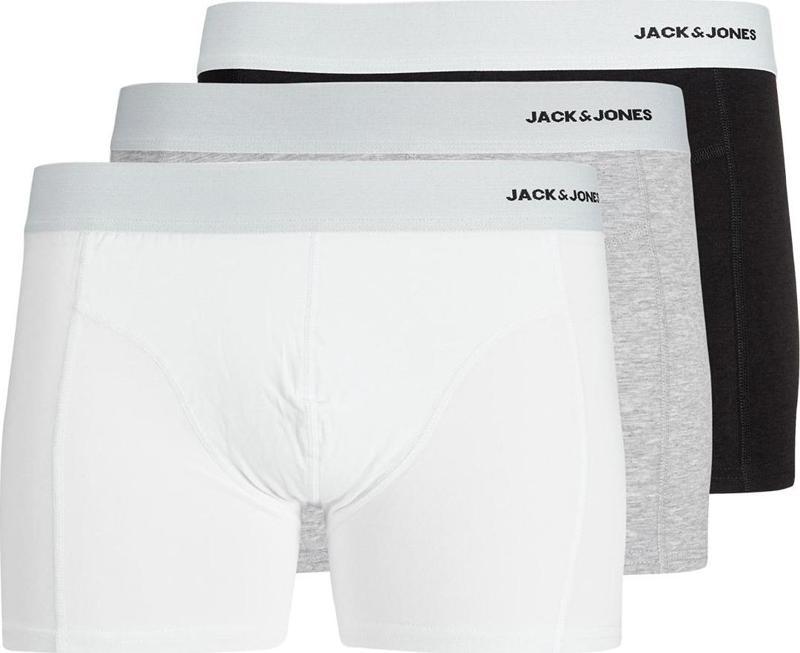 Erkek Jacsense 3'lü Boxer 12276566 Siyah-Beyaz