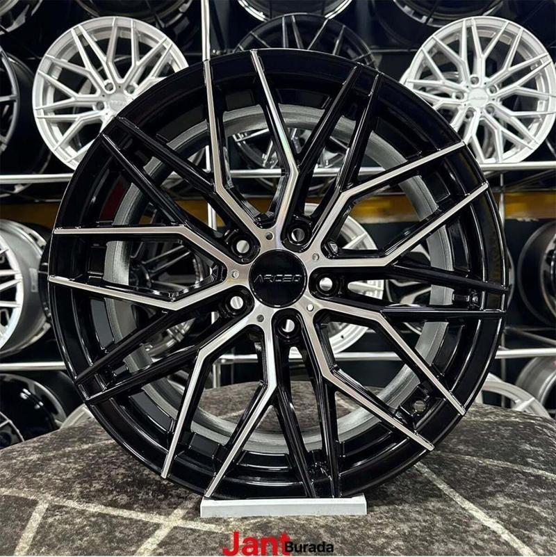 19" (İnç) 5X108 Valencia Focus Mondeo Tiggo Ve Omoda Uyumlu Siyah Elmas Kesim Jant Modeli Ford