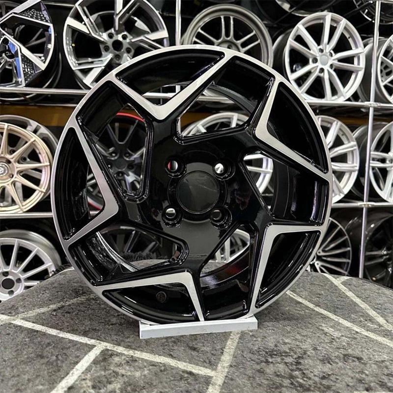 14 İnç 4X100 Clio Getz Uyumlu Siyah Elmas Kesim Jant Modeli Renault (4 Adet)