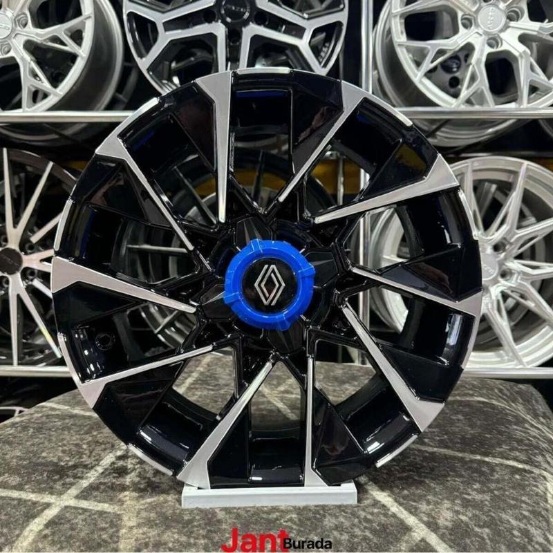 17" (İnç) 4X100 Clio 6 Uyumlu Techno Esprit Alpine Siyah Elmas Kesim Jant Modeli 4 Adet