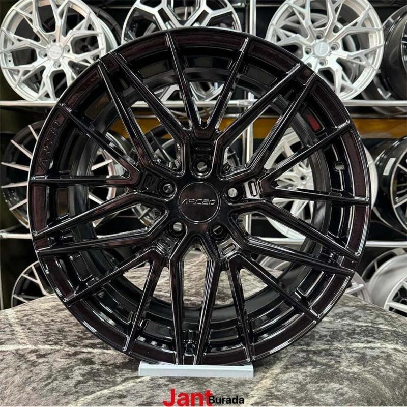 18" (İnç) 5X112 Sevilla Black Leon Golf Jetta Octavia Uyumlu Jant Modeli Volkswagen 4 Adet