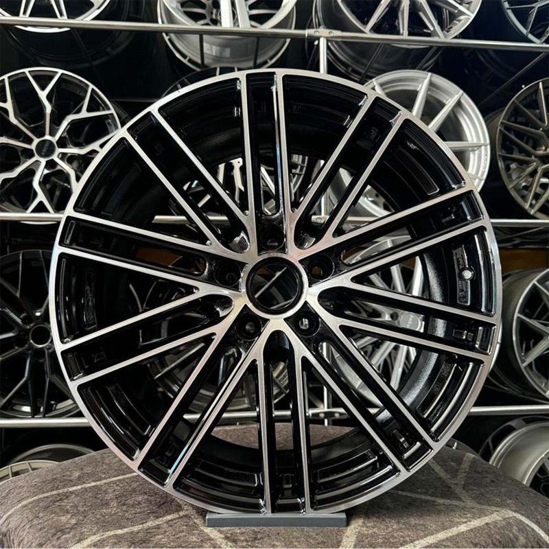 21 İnç 5X130 Porsche Cayenne Taycan Uyumlu Siyah Elmas Kesim Jant