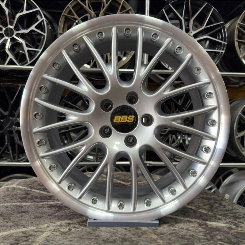 18" (İnç) 5X112 Bbs Speedline Golf Jetta Leon Uyumlu Gümüş Jant Takım (4 Adet)