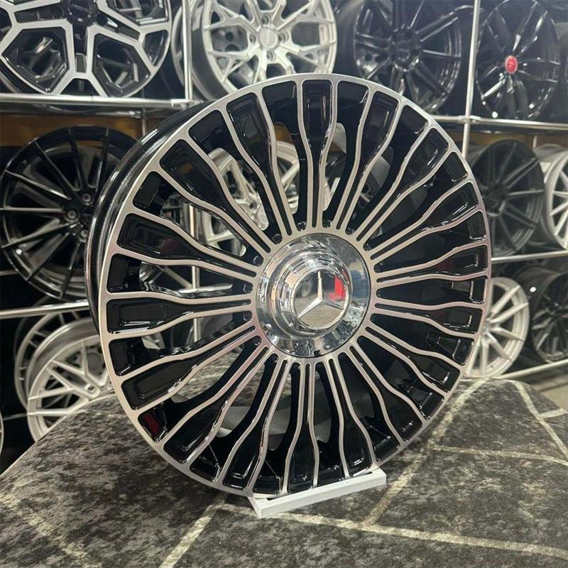 17" (İnç) 5X112 Maybach Vito Viano Uyumlu Siyah Elmas Kesim Jant Modeli Mercedes