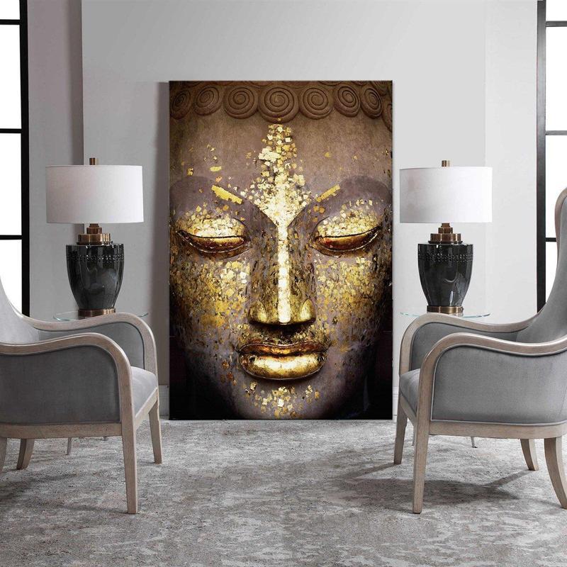 Buda Yağlı Boya Dokulu Tablo 90X120 Çerçevesiz