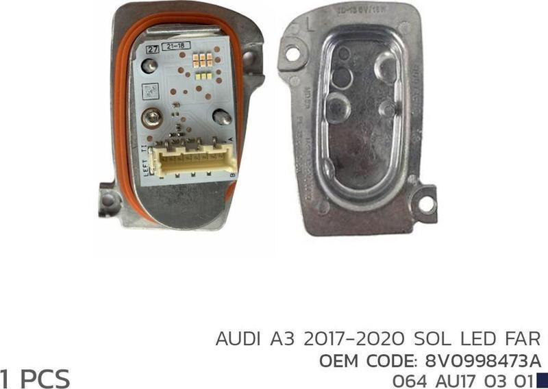 AUDI A3 2017-2020 SOL LED FAR MODÜL 8V0998473A