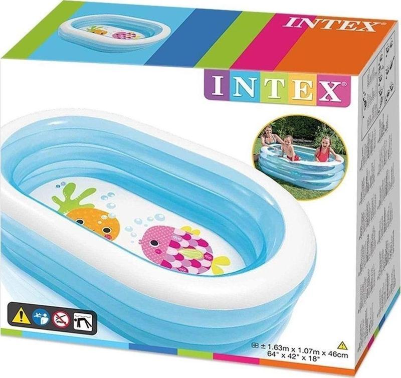 Intex Şeffaf Oval Havuz 163X107X46 cm IH57482