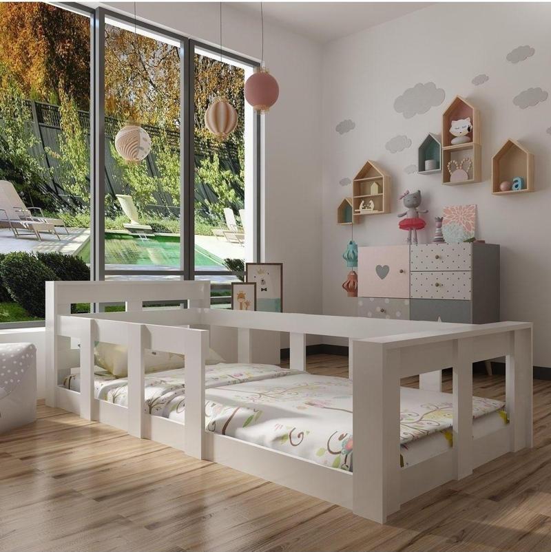 Montessori Karyola - X2002- Beyaz-90X190Cm Yatak Uyumlu