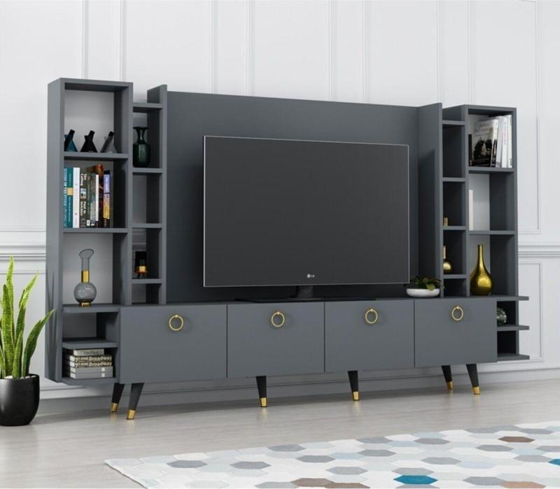 Antrasit Pastel Tv Ünitesi Renk 220 Cm X2125