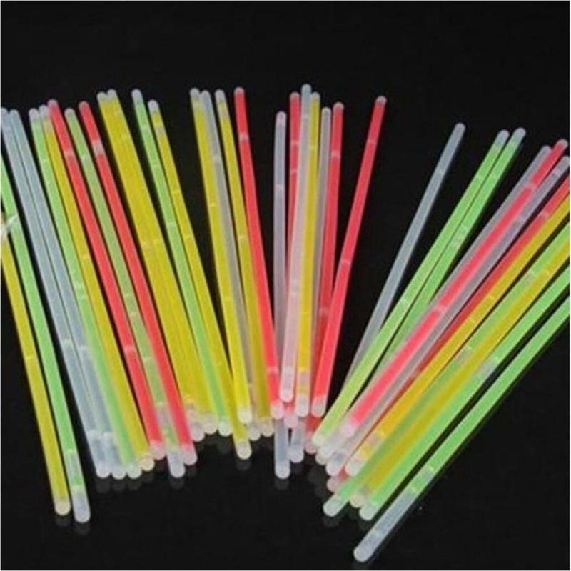 Neonlu Glow Stick Çubuk 100 Adet Karışık Renkli