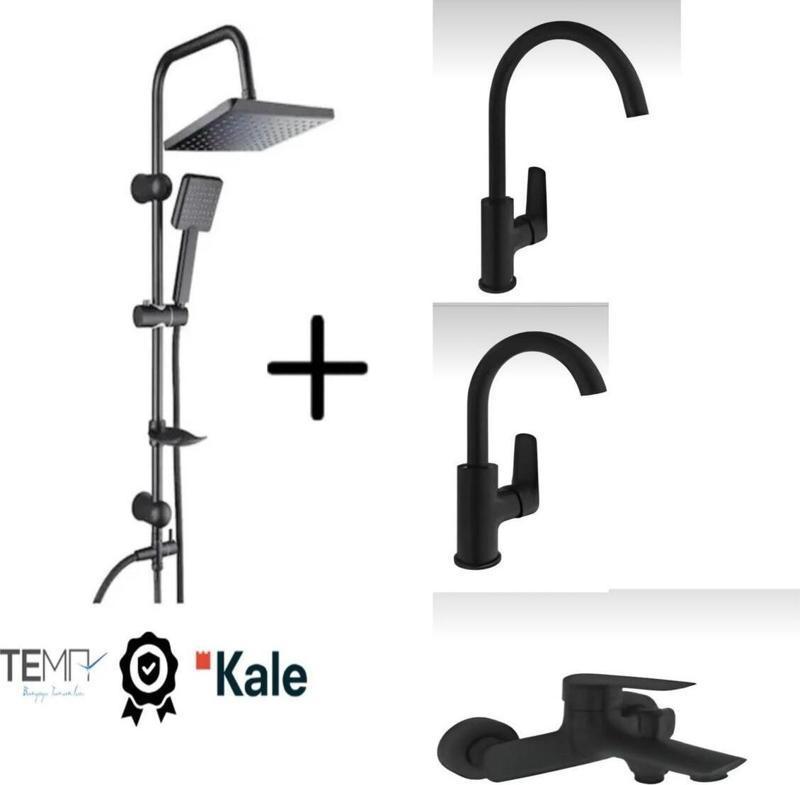 Tandem Banyo + Döner Lavabo +Mutfak Bataryası Ve Tema 53243-2M Tepe Duş Seti