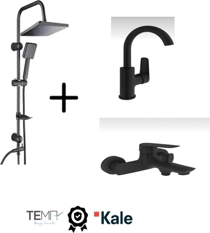Tandem Banyo +Döner Lavabo Bataryası Ve Tema 53243-2M Tepe Duş Seti